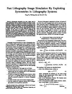 Fast Lithography Image Simulation By Exploiting Symmetries in