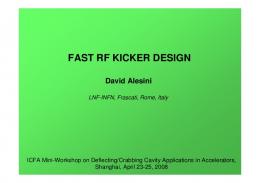 FAST RF KICKER DESIGN