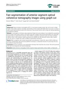 Fast segmentation of anterior segment optical coherence ... - CiteSeerX