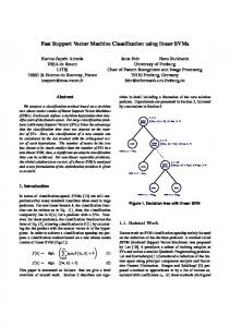 Fast Support Vector Machine Classification using linear ... - CiteSeerX