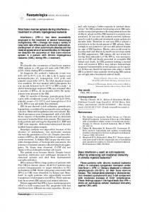 Fatal bone marrow aplasia during interferon-treatment in chronic ...