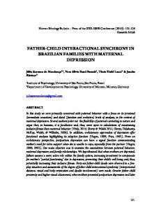 father-child interactional synchrony in brazilian families with maternal ...