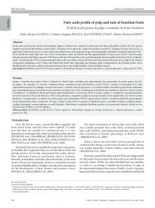 Fatty acids profile of pulp and nuts of brazilian fruits