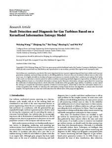 Fault Detection and Diagnosis for Gas Turbines Based on a ...