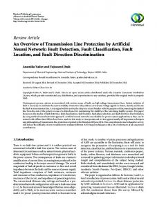 Fault Detection, Fault Classification