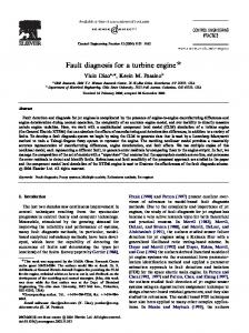 Fault diagnosis for a turbine engine - Electrical & Computer ...