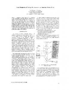 FAULT DIAGNOSIS OF VOLTAGE-FED INVERTER FOR INDUCTION ...