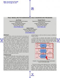 fault modelling for hierarchical fault diagnosis and ...