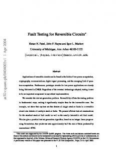 Fault Testing for Reversible Circuits