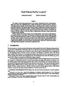 Fault-Tolerant Facility Location - Semantic Scholar