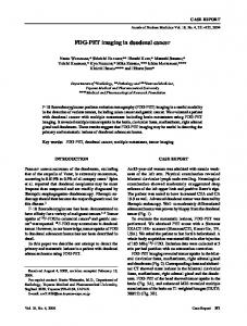 FDG-PET imaging in duodenal cancer