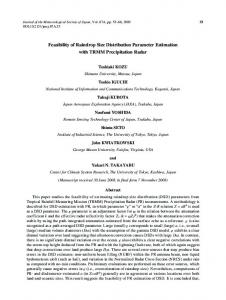 Feasibility of Raindrop Size Distribution Parameter ... - J-Stage