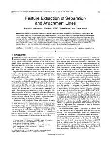 Feature extraction of separation and attachment lines