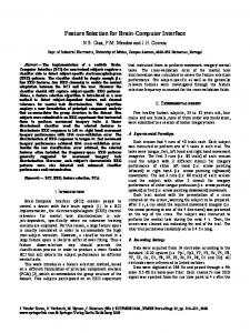 Feature Selection for Brain-Computer Interface - CiteSeerX