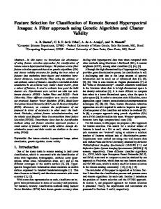 Feature Selection for Classification of Remote Sensed Hyperspectral ...