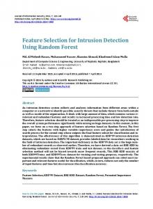 Feature Selection for Intrusion Detection Using Random Forest