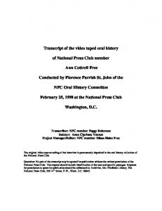 February 25, 1998 - National Press Club