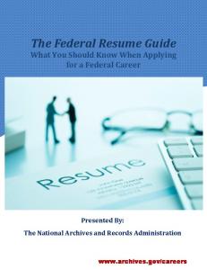 Federal Resume Guide