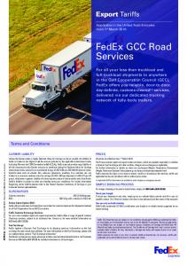 Fedex gCC road Services