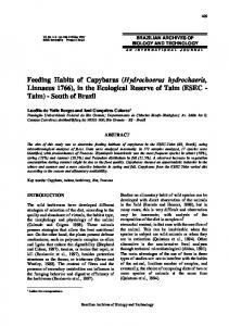 Feeding Habits of Capybaras - SciELO