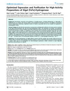 [FeFe]-Hydrogenase - CiteSeerX