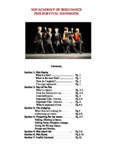 Feis Guide - MJP Academy of Irish Dance