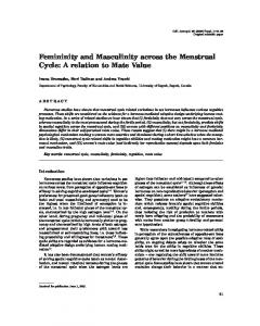 Femininity and Masculinity across the Menstrual Cycle: A relation to ...