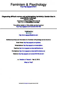 Feminism & Psychology