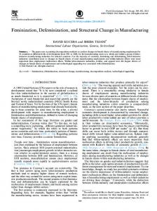 Feminization, Defeminization, and Structural Change ...