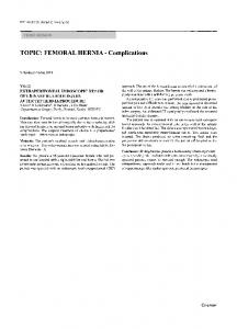 FEMORAL HERNIA - Springer Link