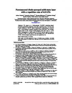 Femtosecond diode-pumped solid-state laser with a ... - OSA Publishing