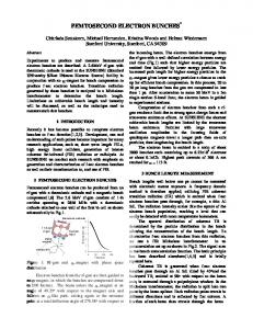 FEMTOSECOND ELECTRON BUNCHES