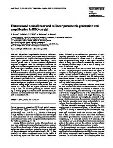 Femtosecond noncollinear and collinear parametric generation and ...