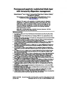 Femtosecond passively modelocked diode laser with intracavity ...