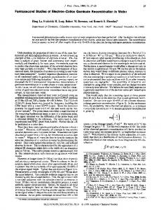 Femtosecond Studies of Electron-Cation ... - Columbia University