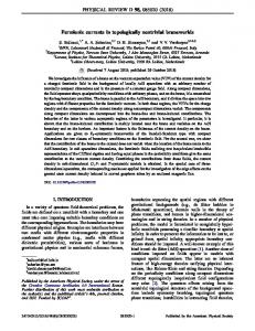 Fermionic currents in topologically nontrivial