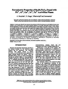 Ferroelectric Properties of Ba2Bi4Ti5O18 Doped with ...