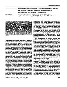 FERROMAGNETIC RESONANCE IN EPITAXIAL ...