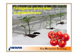 Fertigation principles in greenhouses