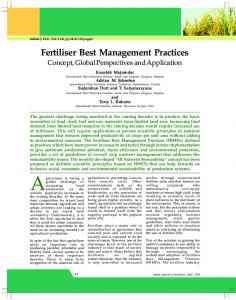 Fertiliser Best Management Practices - South Asia Program