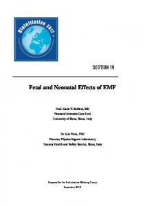Fetal and Neonatal Effects of EMF - CiteSeerX