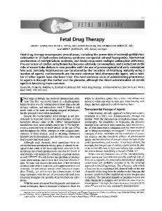 Fetal Drug Therapy - Europe PMC