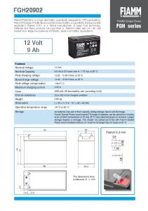 FGH20902 12 Volt 9 Ah FGH series