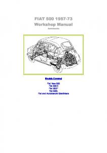 FIAT 500 1957-73 Workshop Manual - Free