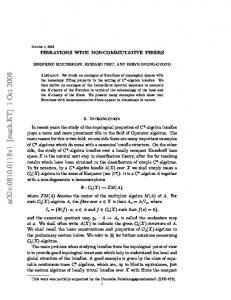 FIBRATIONS WITH NONCOMMUTATIVE FIBERS