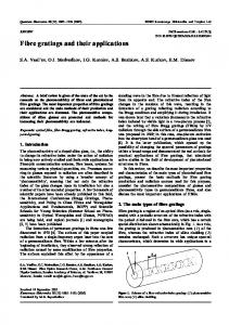 Fibre gratings and their applications