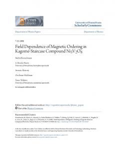 Field Dependence of Magnetic Ordering in