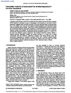 Field-effect mobility of polycrystalline ... - Semantic Scholar