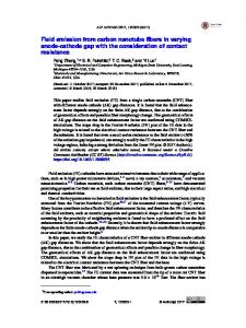 Field emission from carbon nanotube fibers in varying anode-cathode ...