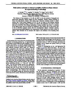 Field emitter activation on cleaned crystalline niobium ... - pubdb - Desy